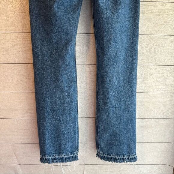 RAILS THE SUNSET HIGH RISE SLIM FLARE JEANS MAZARINE LET DOWN HEM SIZE 28 - Picture 14 of 14